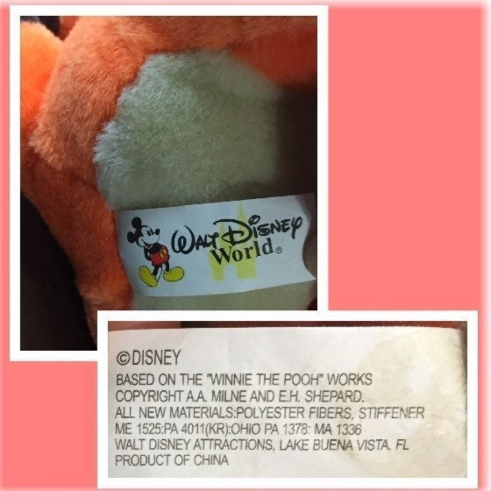 🎒BTS SALE📚 10” Vintage Disney Plush Tigger Photo Frame - Picture 7 of 8